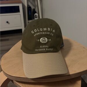 Columbia Olive and Beige Outdoor Cap